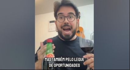 Humorista bomba ao harmonizar vinho com miojo e “prensadão de Osasco”